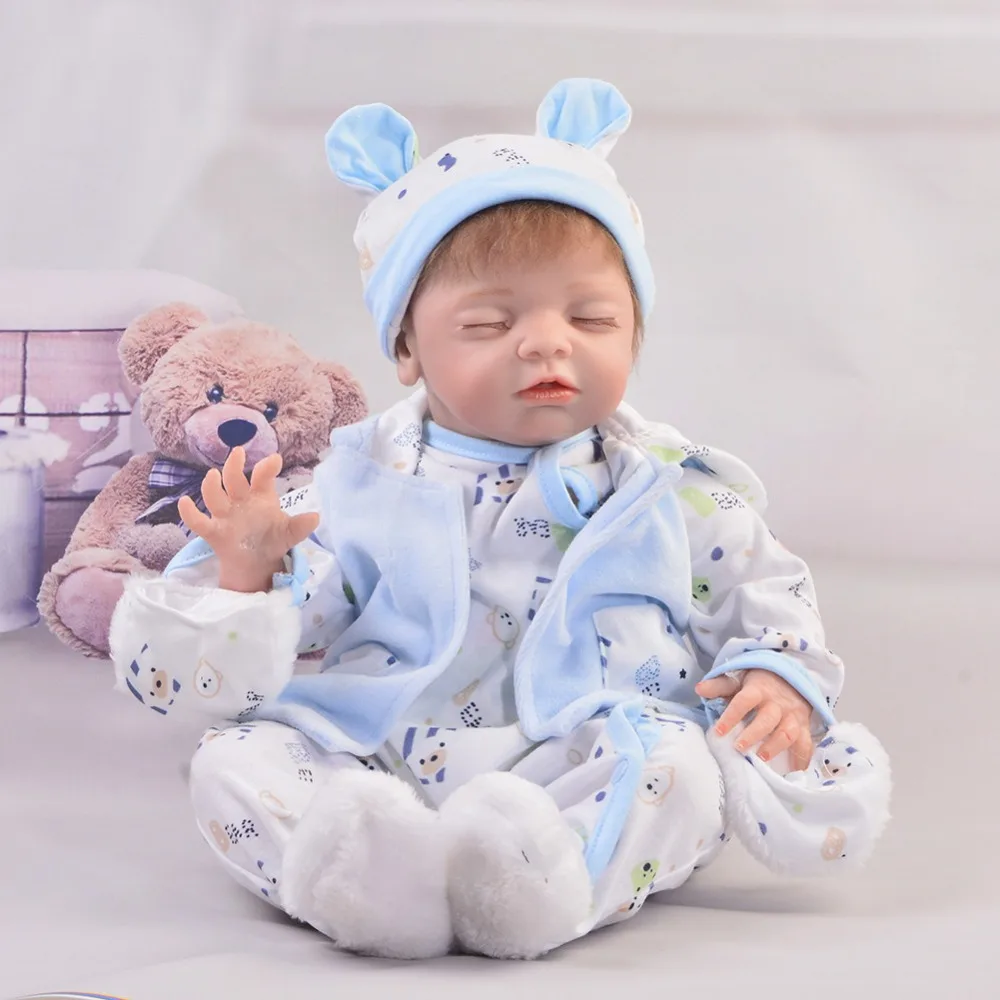 Элегантный 50 см Reborn baby boy Полный силиконовый корпус куклы реалистичные дети Playmates
