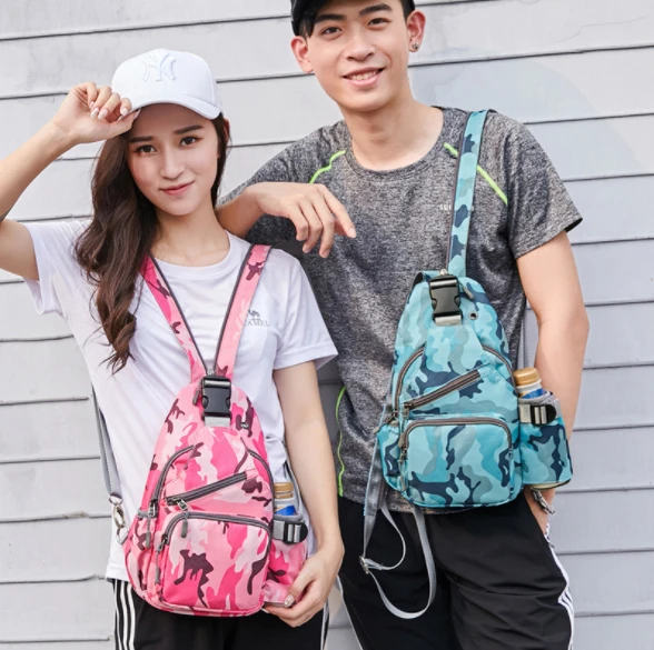 2018 модная нагрудная сумка из ткани Оксфорд с принтом мужская и женская через