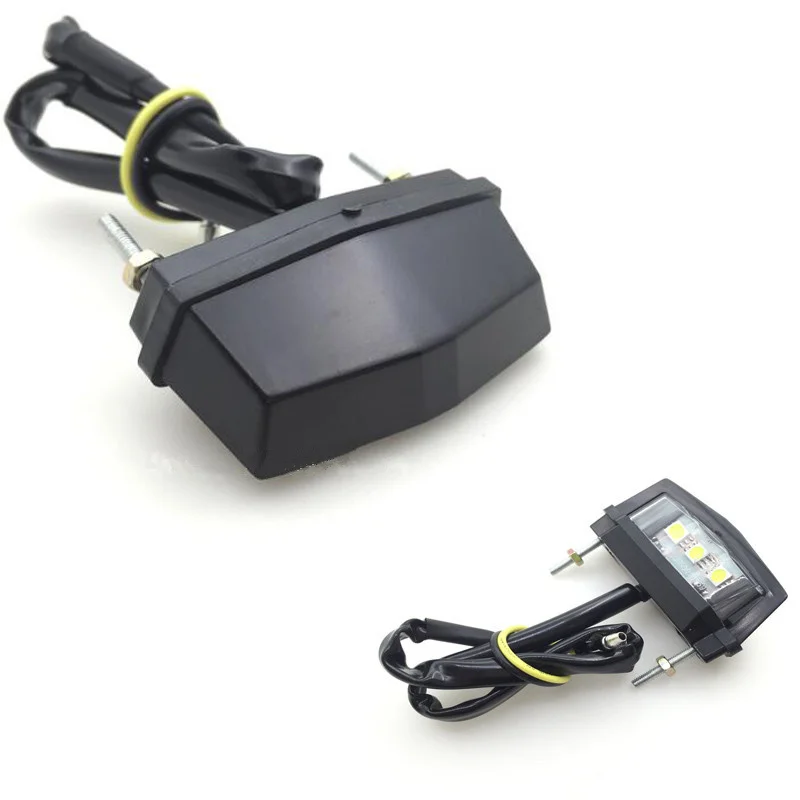 

Motorcycle Black Mini 3LED License Plate Light for Honda Kawasaki Yamaha Suzuki