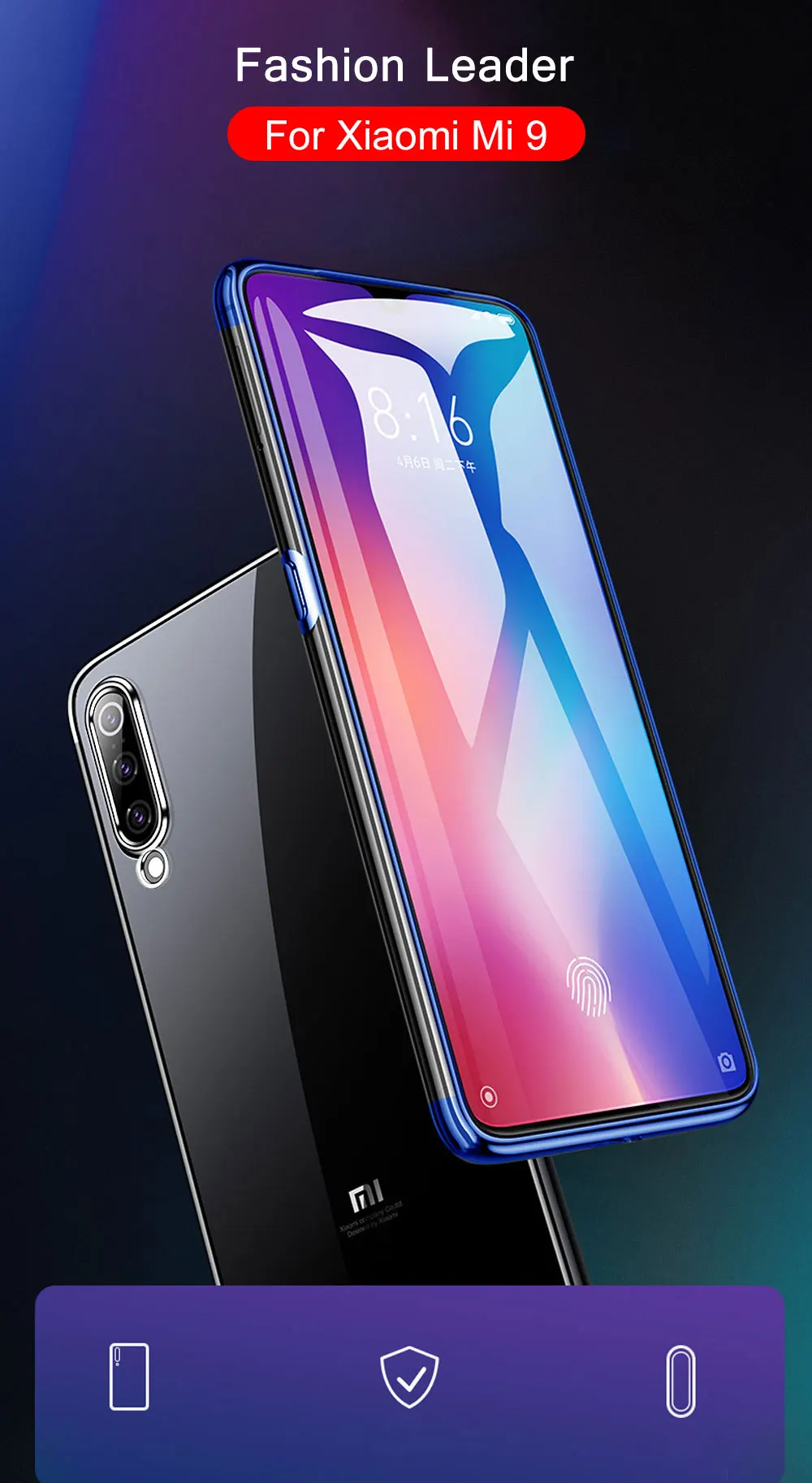 Hacrin чехол для Xiaomi mi 9 Lite чехол mi 9 SE Прозрачный Бампер TPU силиконовый чехол для Xiaomi mi 9 mi 9 чехол