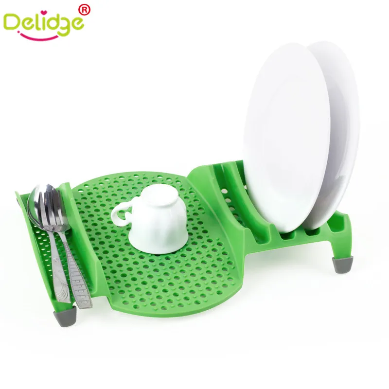 Подставка для слива посуды Delidge 1 шт. зеленая пластиковая однослойная кухни