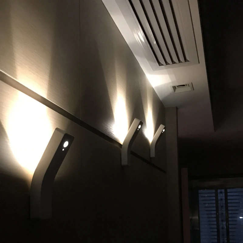 Портативный USB светодио дный перезаряжаемый светодиодный ночник датчик движения