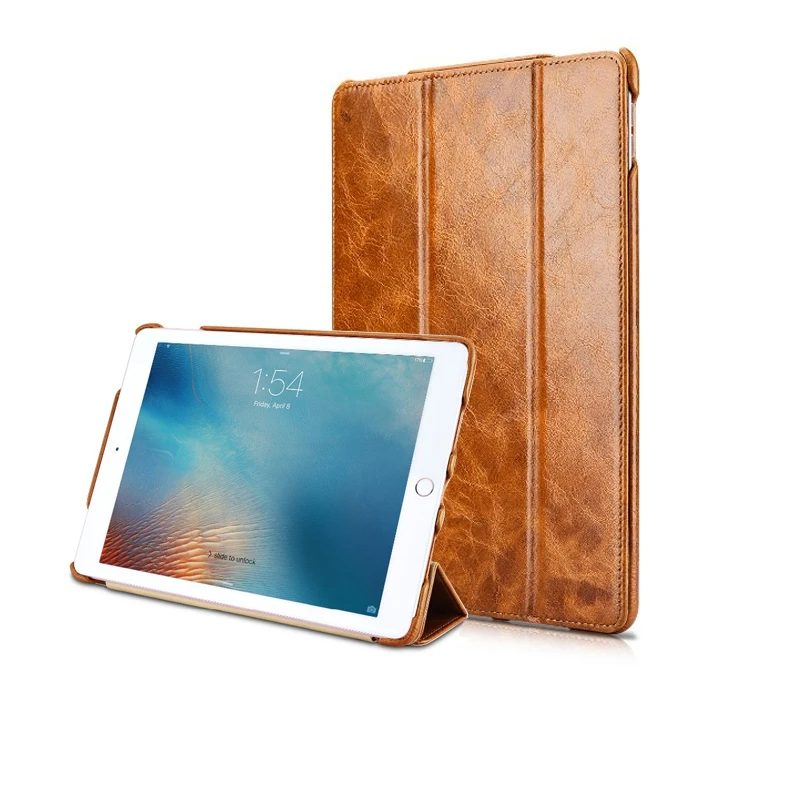

Чехол из натуральной кожи, для iPad Pro 9,7, масляный воск, винтажный защитный чехол-книжка, умный чехол-подставка, для iPad Pro 9,7 дюйма