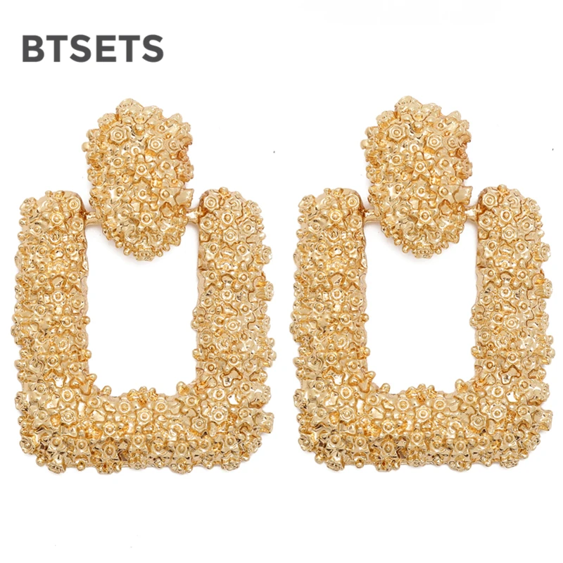 Fashion Large Geometric Drop Earrings Bijoux Punk Trendy Dangle Fringe Earing Metal Statement For Women Jewelry | Украшения и