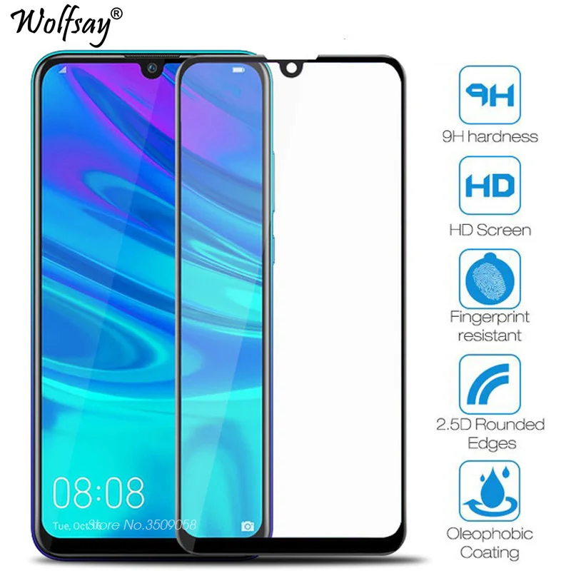 Защитное стекло закаленное с полным покрытием для Huawei Honor 10 Lite|Защитные стёкла и
