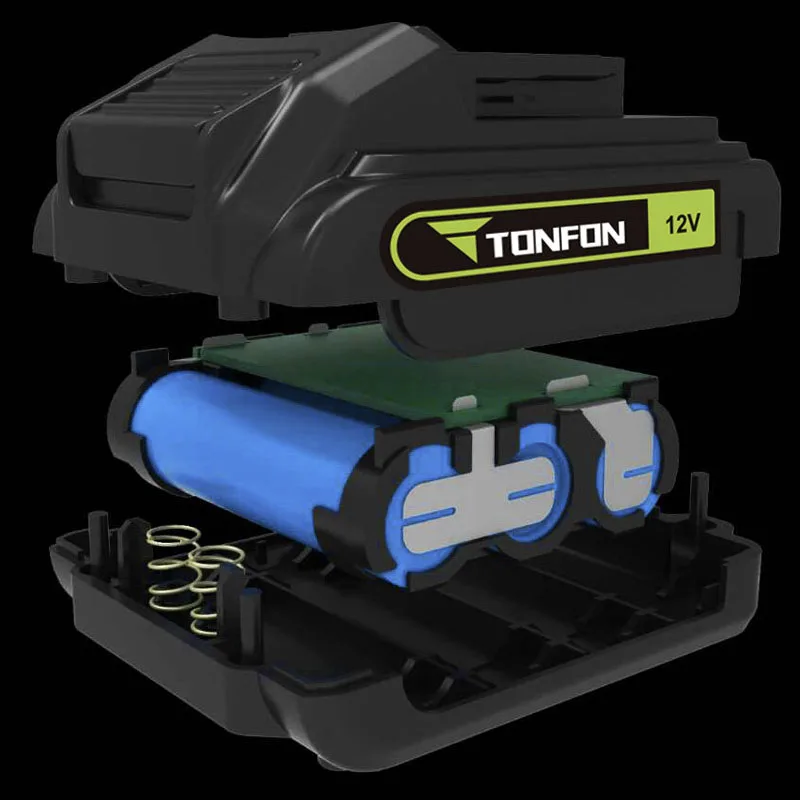 Беспроводная электрическая дрель Youpin Tonfon ударная с 2 скоростями 12 В/20 в 2000