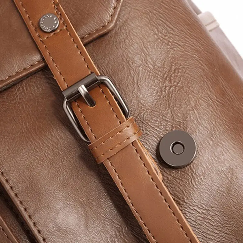 Винтажный рюкзак унисекс из искусственной кожи школьный студенческий ранец для