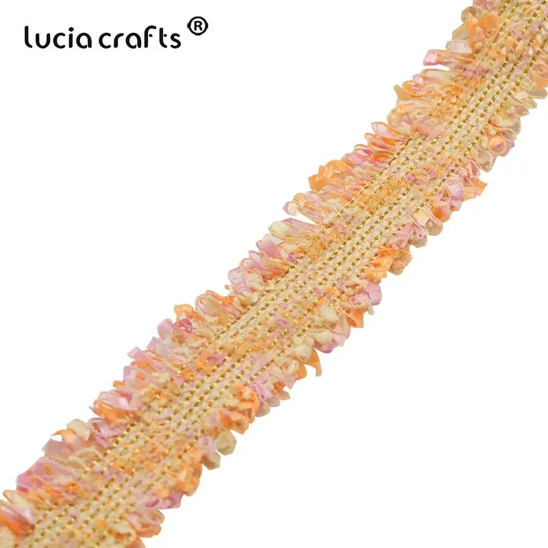 C13 Lucia crafts 2 ярда разноцветная кружевная лента для самостоятельного пошива одежды воротник повязка на голову ремесла материал аксессуары N0705 - Цвет: C13