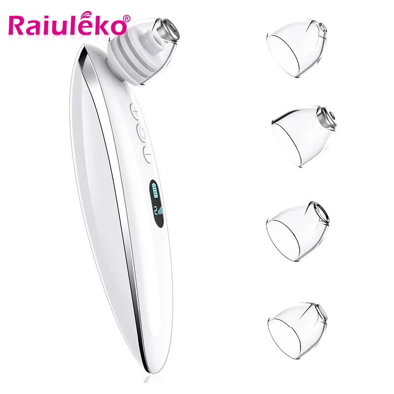 4 наконечника очиститель пор Удаление угрей вакуумный Электрический Нос лица