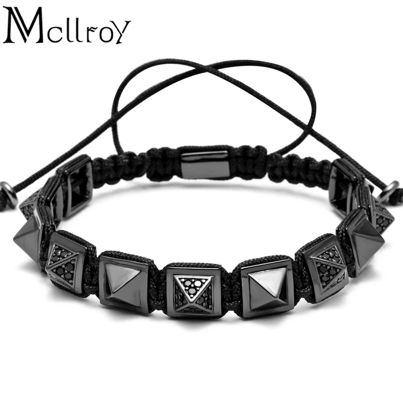 Mcllroy известный бренд плетеный браслет макраме мужские ювелирные изделия микро