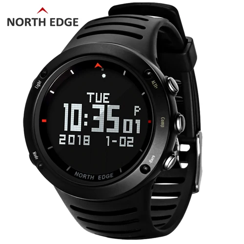 NORTH EDGE мужские спортивные часы альтиметр барометр компас термометр шагомер часы с функцией подсчета калорий цифровые часы для бега скалолазания - Цвет: Altay rubber B