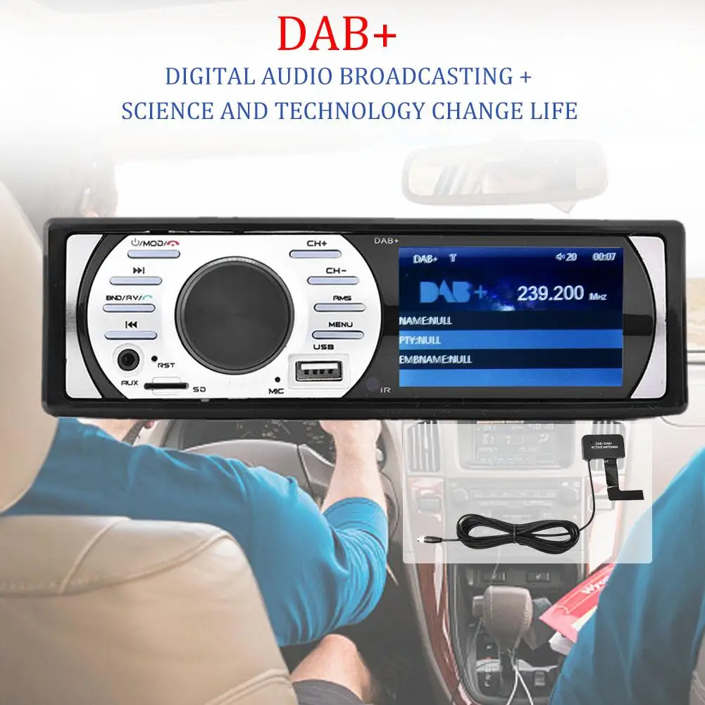 3.0 Inch HD 1Din Car Radio Auto Audio Stereo 12V Support DAB+ FM USB/TF AUX Bluetooth Interface In-Dash MP5 Player | Автомобили и
