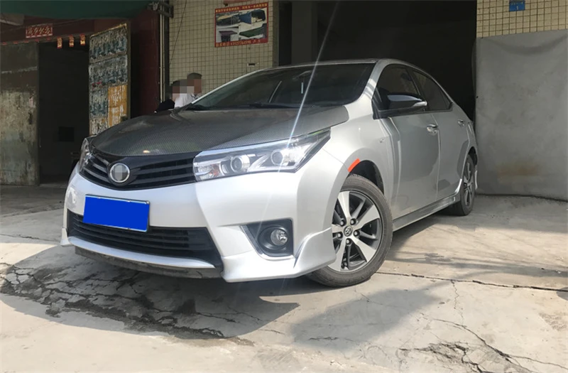 2 шт для Toyota corolla бампер губы год PP пластиковый комплект кузова бампер губы спойлер Спорт