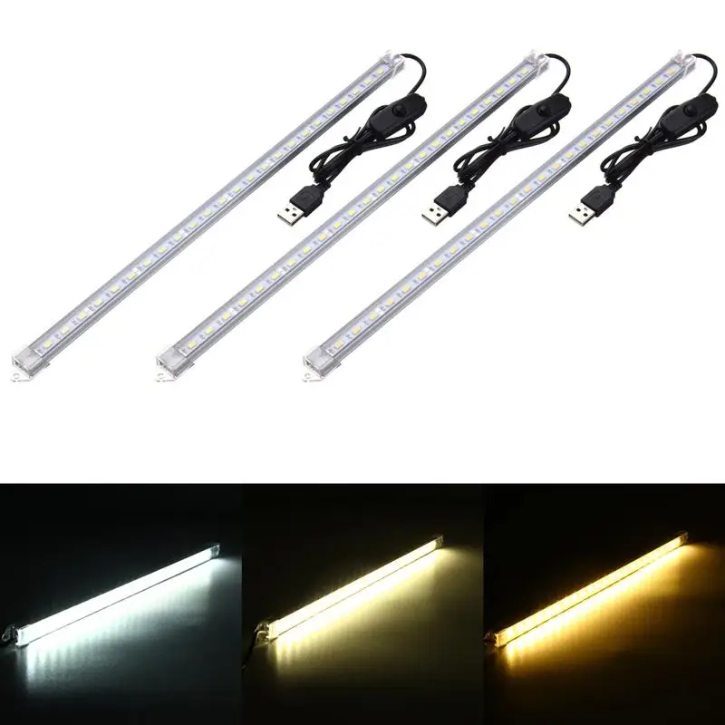 35 см 7 Вт 24 SMD 5630 Светодиодный светильник с питанием от USB DC 5 в жесткая полоса светильник с жесткой полосой лампа с прозрачной крышкой