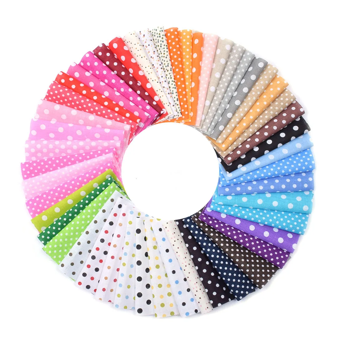 F180264-polka dot 50 шт., 10 см х 10 см, хлопчатобумажная ткань с принтом, швейные стеганые ткани для лоскутного шитья, рукоделия, рукоделия, материал - Цвет: F180264-polka dot