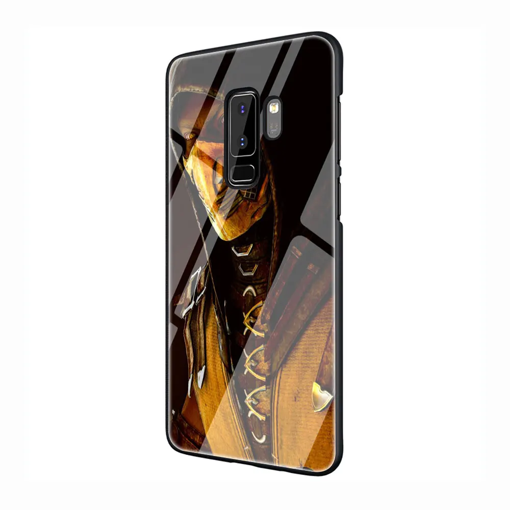 G6 Скорпион в Mortal Kombat закаленное Стекло чехол для телефона чехол для Galaxy S7 край S8 9 10 Plus, Note 8, 9, 10, A10 20 30 40 50 60 70 - Цвет: G6