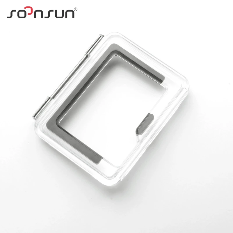 SOONSUN, аксессуары для GoPro, задняя крышка с открытым каркасом, запасной сенсорный дисплей, чехол для Go Pro Hero 4, Серебряное издание
