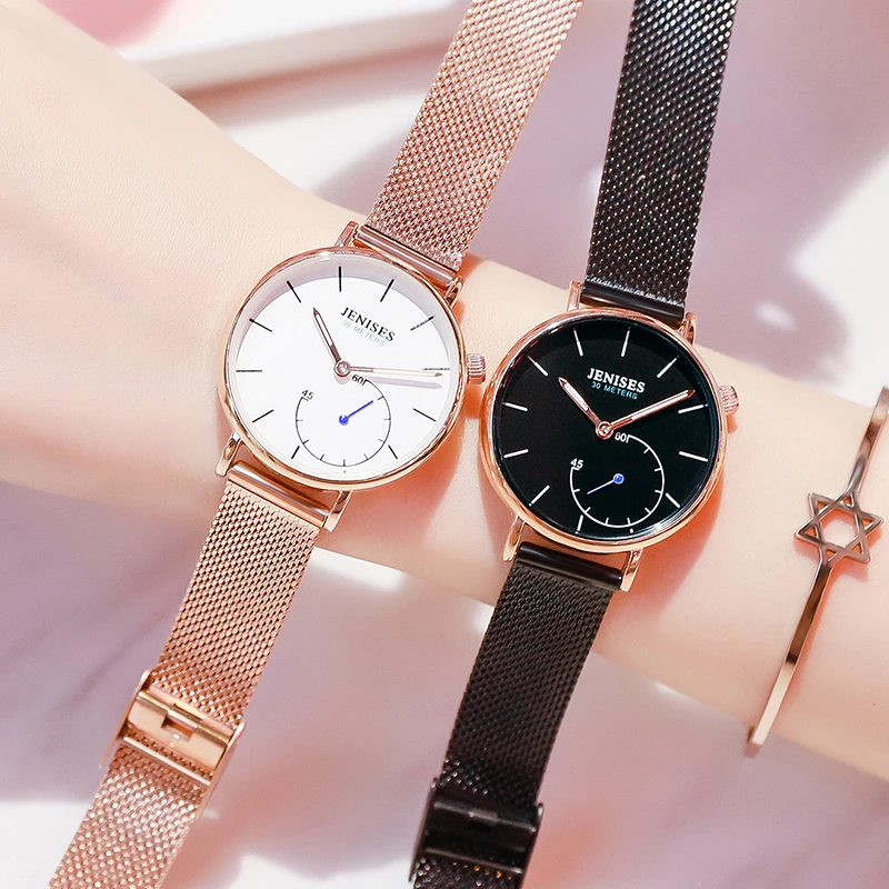 

New Fashion Women Quartz Watches Luxury Top Brand Dress Stainless Ladies Clock Female Wrist Watches Waterproof Steel Mesh Band