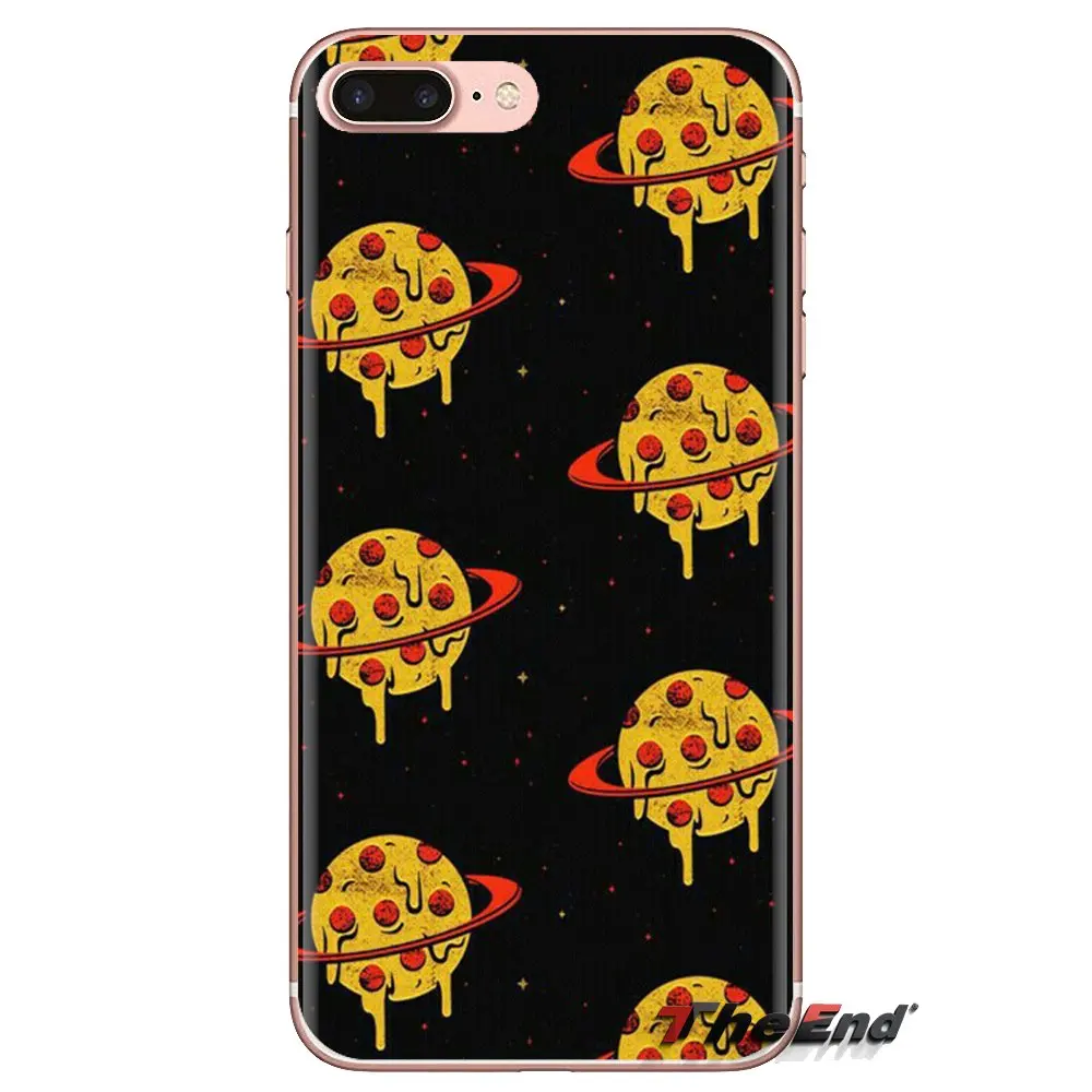 Прозрачный мягкий чехол-накладка розовая пицца I love pizza для Huawei Mate Honor 4C 5C 5X 6X 7 7A 7C 8 9