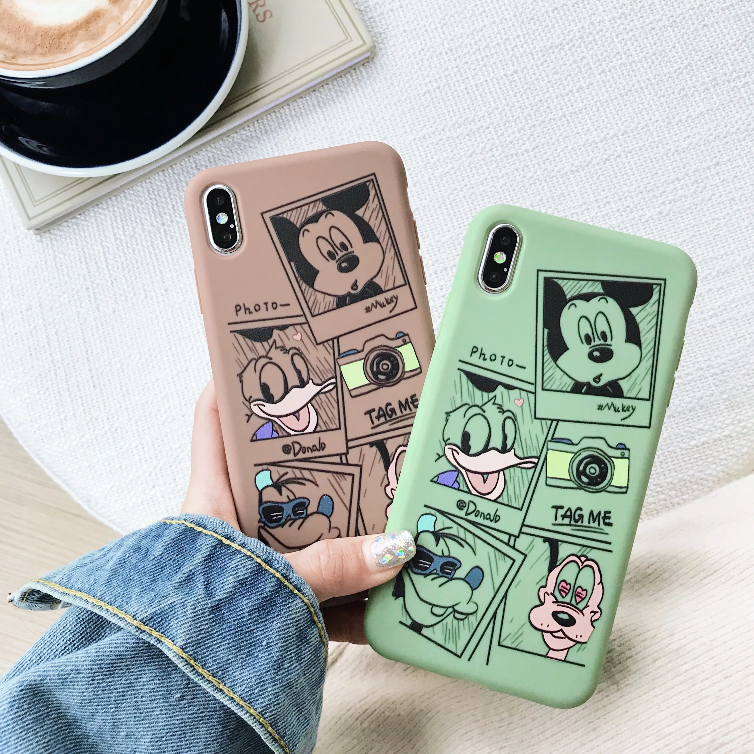 Чехол для мобильного телефона с мультипликационным принтом Микки iphone X/6/6 S/7/8/6 plus/6