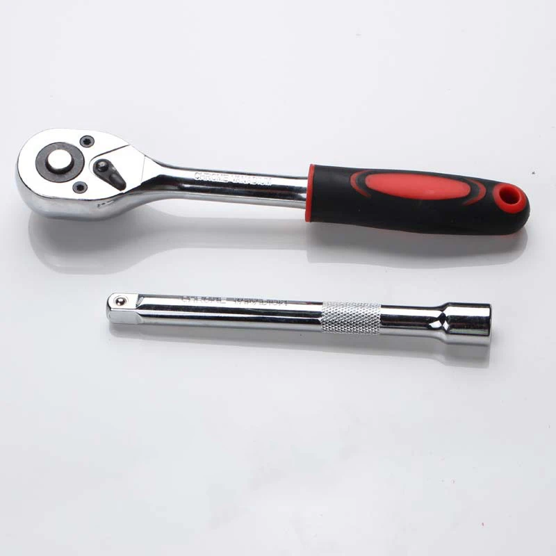

3/8 CR-V Ratchet Wrench Non-slip Wrench Socket Set Multifunctional Repair Hand Tool Auto Bicycle Tools Kit