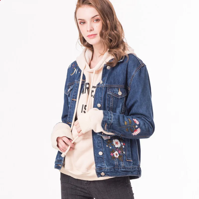Женская джинсовая куртка KMETRAM Весенняя уличная Корейская пальто и куртки женская
