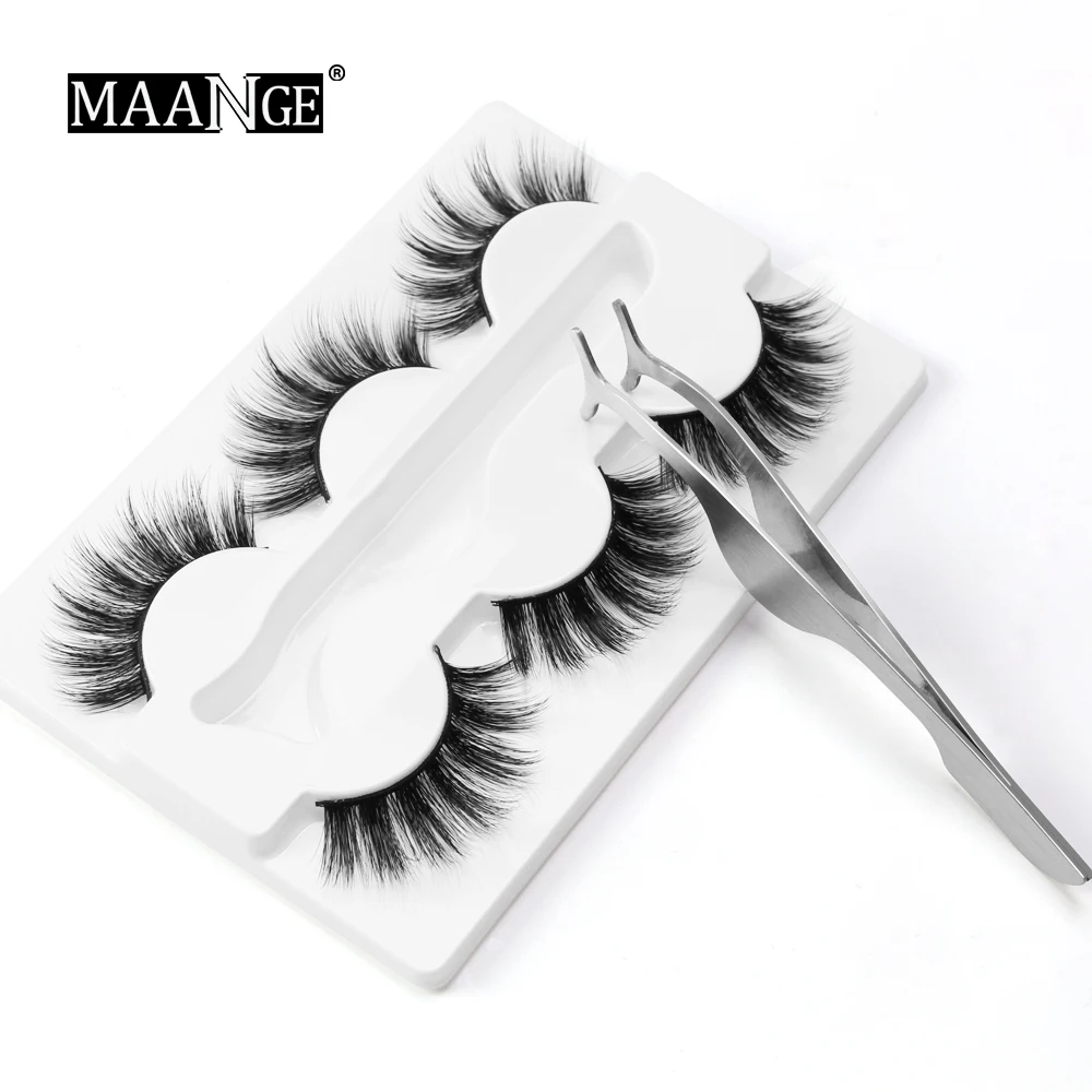 

3pairs Faux 3D Mink Hair False Eyelashes 100% Cruelty free lashes Natural/Thick Long Eye Lashes Makeup Beauty Extension Tools