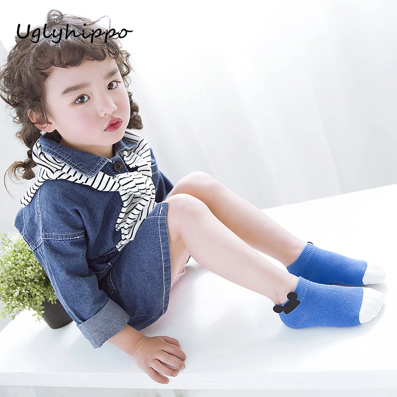 5 пар/партия Новинка 2017 года хлопковые носки с картинками большие и маленькие