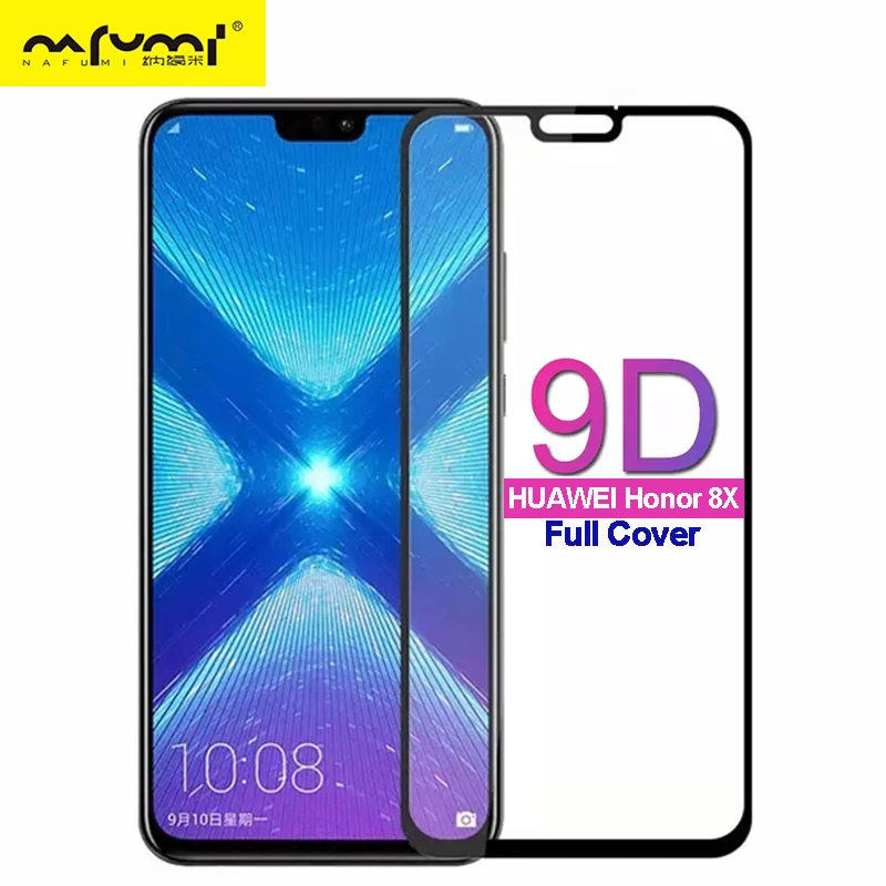 9D закаленное стекло для Huawei Honor 8X полное покрытие Защита экрана huawei honor 8x