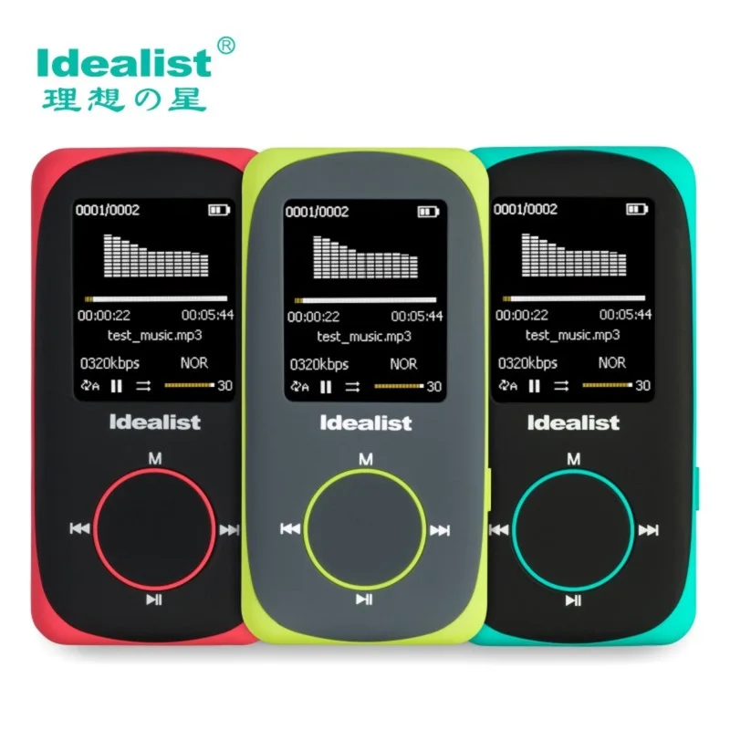 Idealist спорт HIFI MP3 Бег Плеер 1 8 дюймов без потерь MP4 плеер запись изображения видео TF