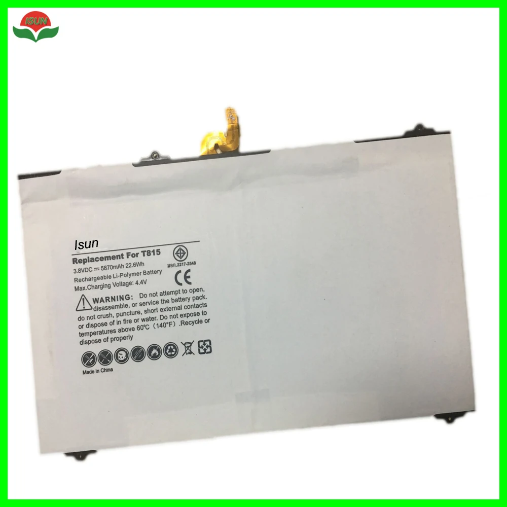 5 шт./лот 5870 mAhBattery EB-BT810ABA EB-BT810ABE для Samsung Galaxy Tab S2 9,7 