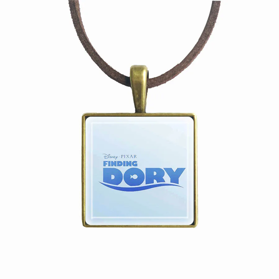 Квадратное ожерелье в виде рыбки клоуна рыбка Немо подвеска животных|movie jewelry|anime