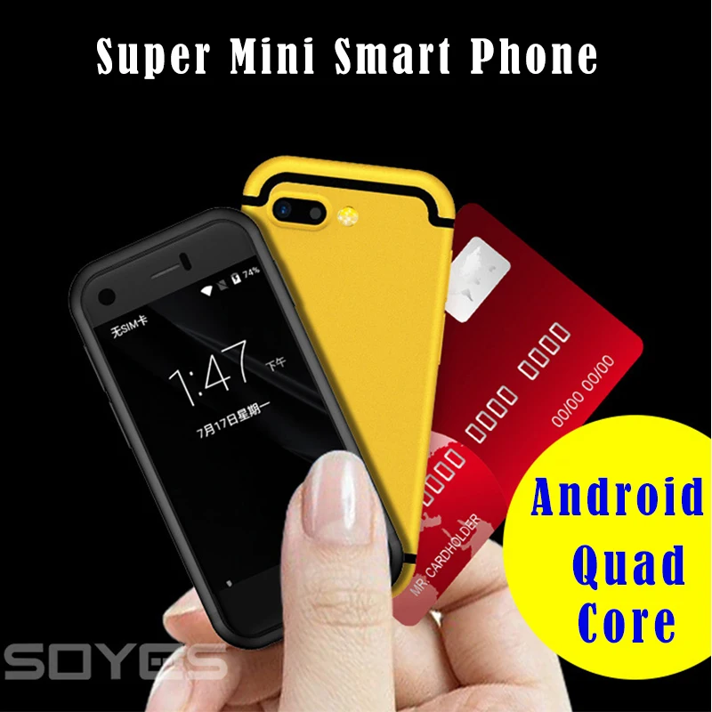 Super Mini Смартфон на Android SOYES 7S MTK четырехъядерный процессор 1 Гб + 8 5 0 МП две SIM карты