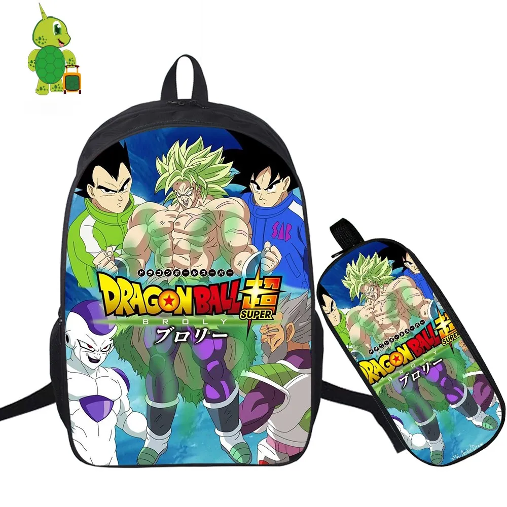 Dragon Ball Супер Broly рюкзак с Гоку 2 шт./компл. школьная сумка для подростков мальчиков и девочек студентов ноутбук рюкзак пенал дорожные сумки - Цвет: 6