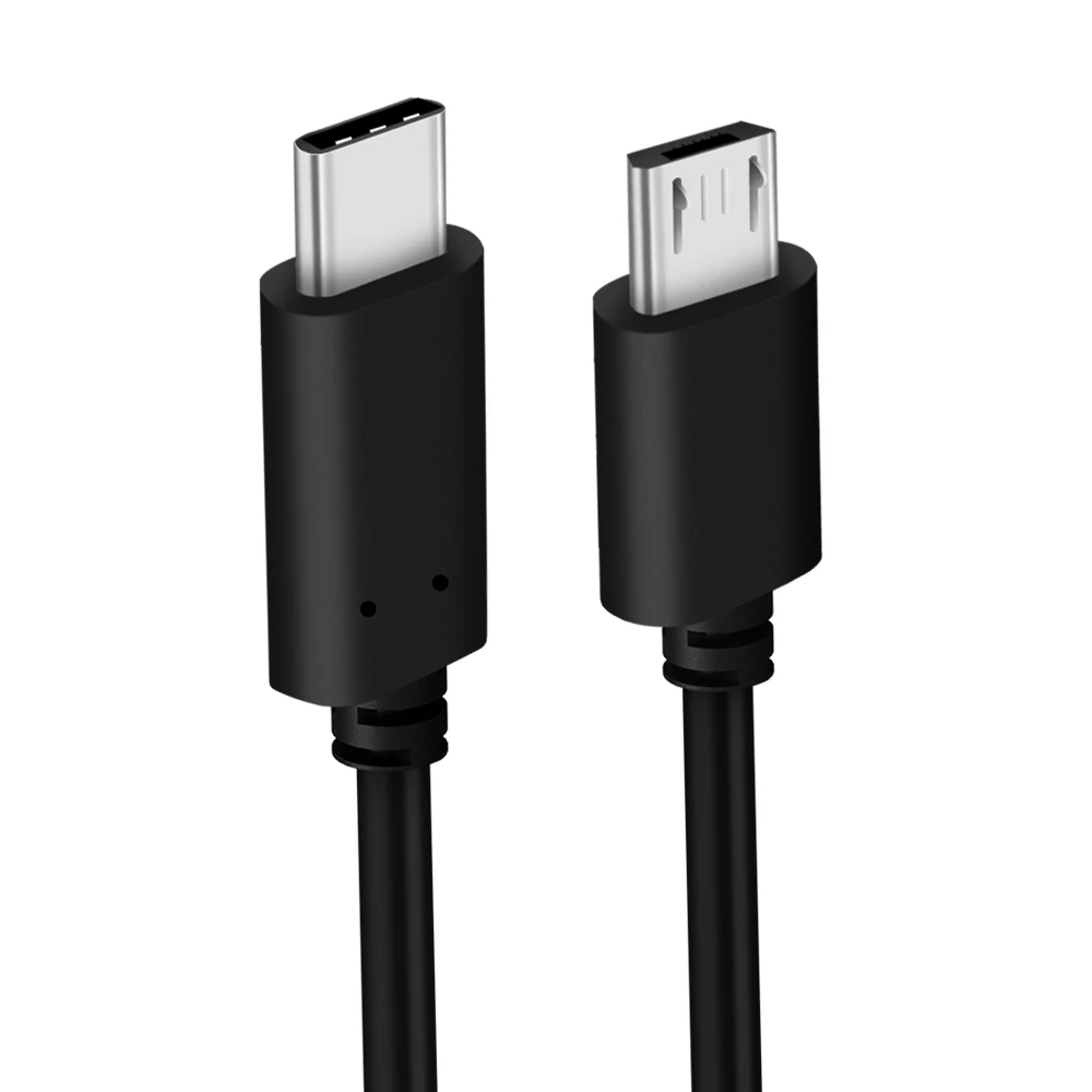 Usb c к micro usb кабель Поддержка передачи данных кабели для зарядки 1 м ПВХ 2.4A Micro USB Type C