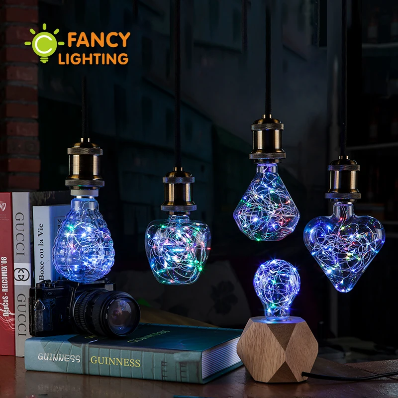 Светодиодная лампа A60 RGB светодиодный светильник 110 В 220 декоративная лампада