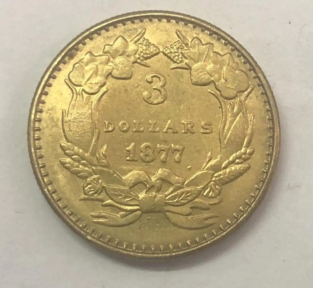 (1875 1876 1877 1878) 3 долл. США|Безвалютные монеты| |