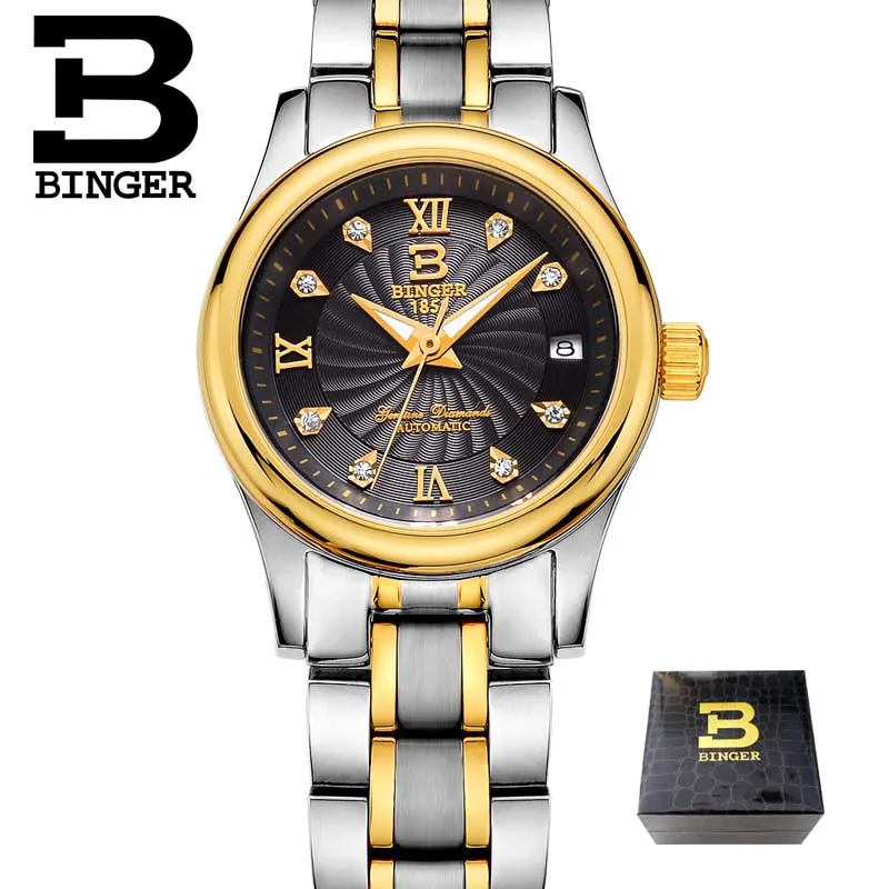 Women watch 04 Парные часы Мужские автоматические механические часы Бингер люксовый бренд женские модные часы бизнес часы - Цвет: Women watch 04