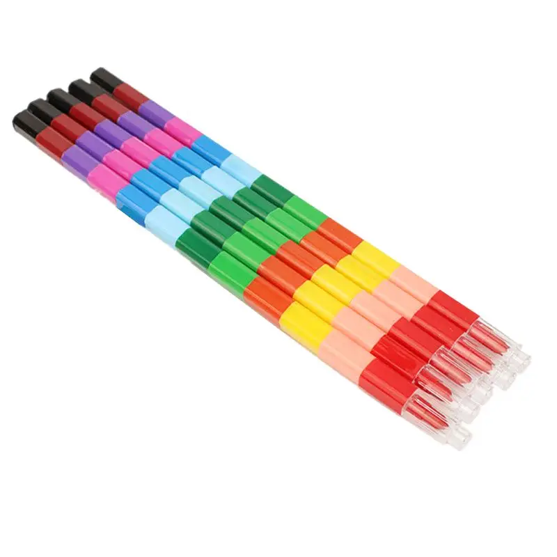 Креативные 12 видов цветов строительные блоки карандаши милые Граффити ручки
