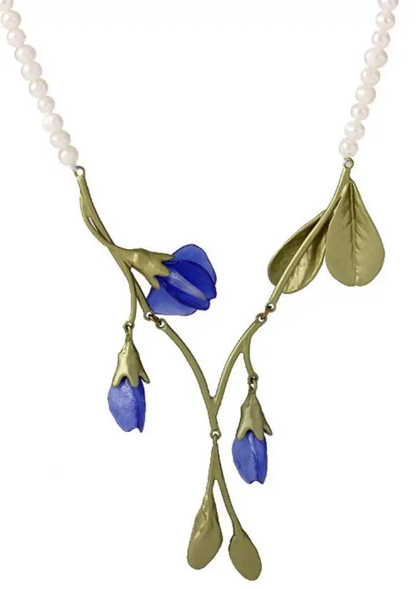 CSxjd 2019 новая Подлинная версия аморфных бутонов с натуральным жемчугом ожерелье и