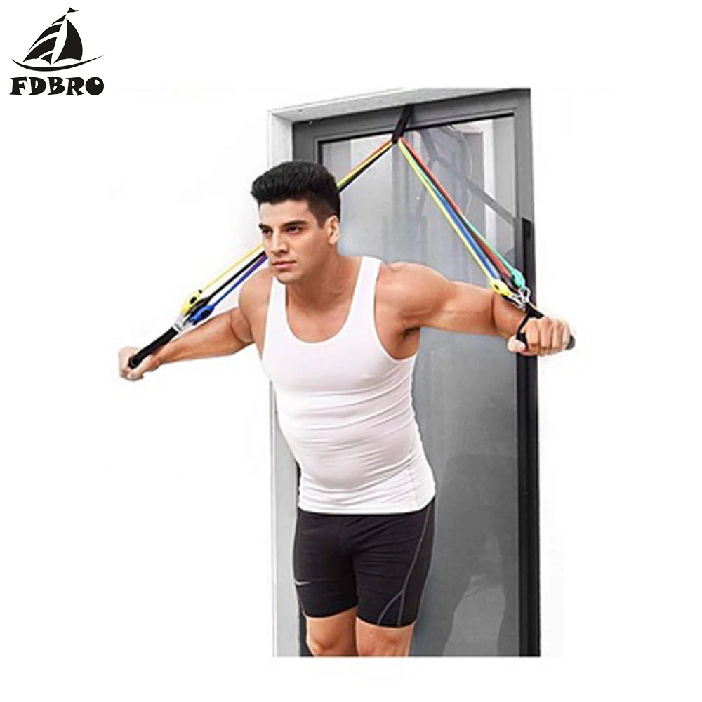 FDBRO домашнее оборудование для фитнеса тянущийся трос тренировочные Эспандеры