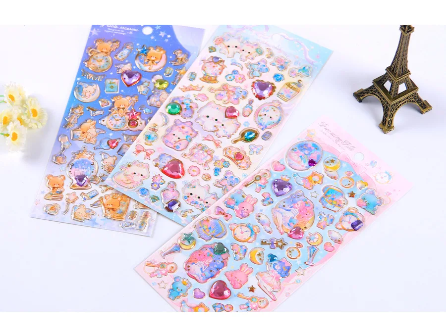 1 шт. Kawaii канцелярские наклейки бронзированные милые Мультяшные дневники планировщик декоративные мобильные наклейки Скрапбукинг DIY ремесленные наклейки