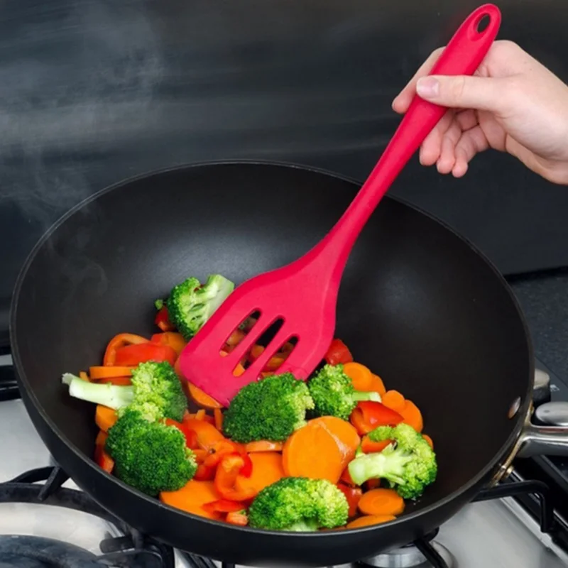 5 Pieces Kitchen Accessories Silicone Cooking Tools Set Spatula Spoon Ladle Spaghetti Server Slotted Turner Home Utensil | Дом и сад