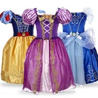 Летнее платье для девочек, Детский костюм для косплея Белоснежки и Рапунцель, платье принцессы