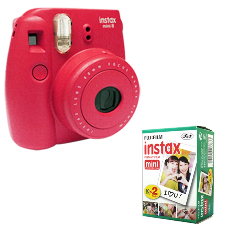 Fujifilm Instax Mini 8 Instant Camera - Raspberry + Fuji White Edge 20 Film | Электроника