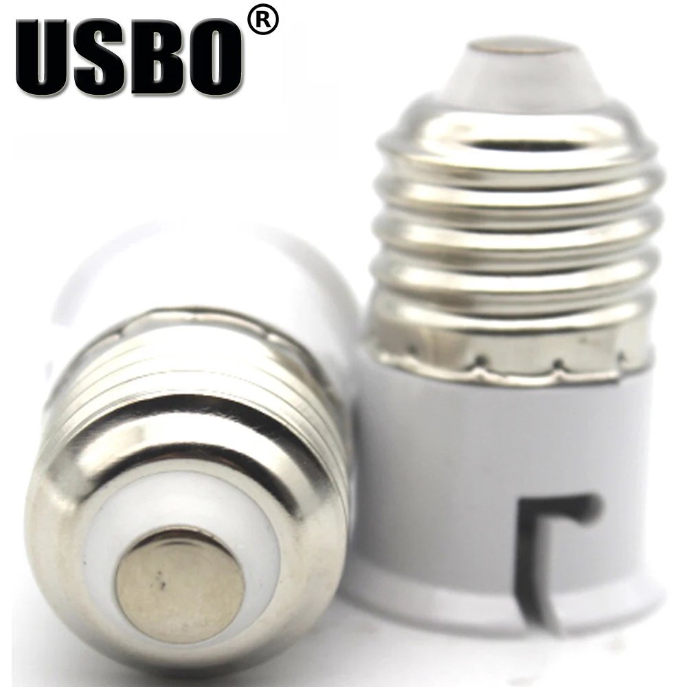 

White 6A 220V E27 TO B22 lamp bases LED light bulb Socket Conversion Screw Lamp Holder converter Flame Retardant Protection