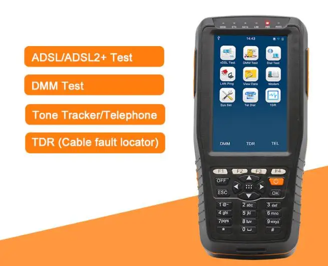 TM600 ADSL2 + тестер (ADSL/ADSL2 /TDR функция/тональный трекер универсальное устройство)| |