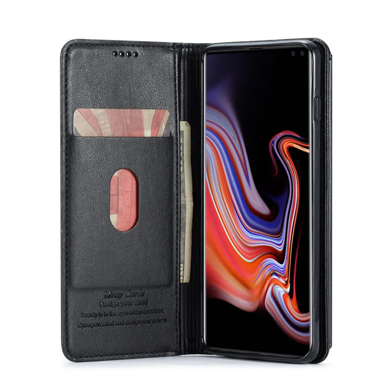 Чехол для Samsung Galaxy S9/S10 Plus/S10e Роскошный кожаный бумажник в стиле ретро кредитница