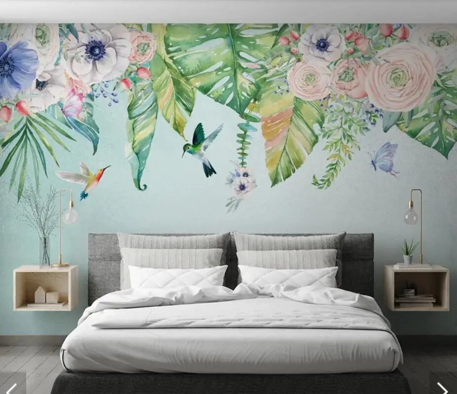 

3D Европейская Цветочная настенная бумага, фрески для гостиной, художественная настенная наклейка, HD фото, настенные бумажные рулоны, ручная...