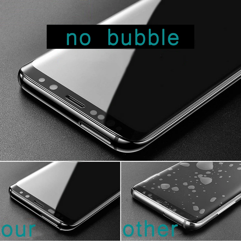 Полностью изогнутая Защита экрана для samsung Galaxy S9 S8 Plus S7 S7edge S6 edge Note 8 Note 9 S6edge Plus закаленное стекло Sklo